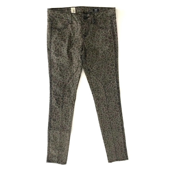 Volcom | Pistol Legging Fit Pants Size 7 Animal Print Stretch Slim Skinny Leg - Picture 2 of 12